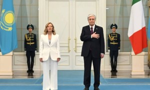 Қасым-Жомарт Тоқаев Ақордада Джорджа Мелониді қарсы алды