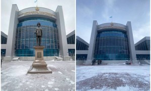 Назарбаевтың тағы бір ескерткіші құлады (ФОТО)