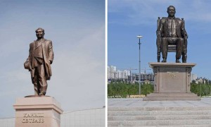 Бір күнде: Нұрсұлтан Назарбаевтың ескерткішін президент, Қаныш Сәтпаевтың ескерткішін мемлекеттік хатшы ашты