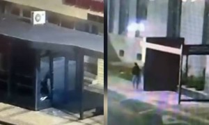 Астанада аялдама әйнегін сындырған тұрғын анықталды (ВИДЕО)