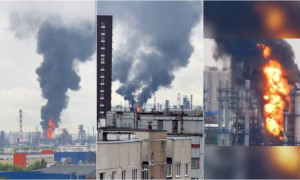 Украина дрондары Мәскеуге алапат шабуыл жасады (ВИДЕО)
