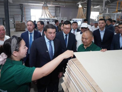 Түркістанда ламинат өндіретін заманауи зауыт іске қосылды