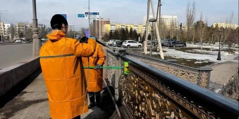 Астанада көктемгі жалпы тазалық жұмысы жүріп жатыр