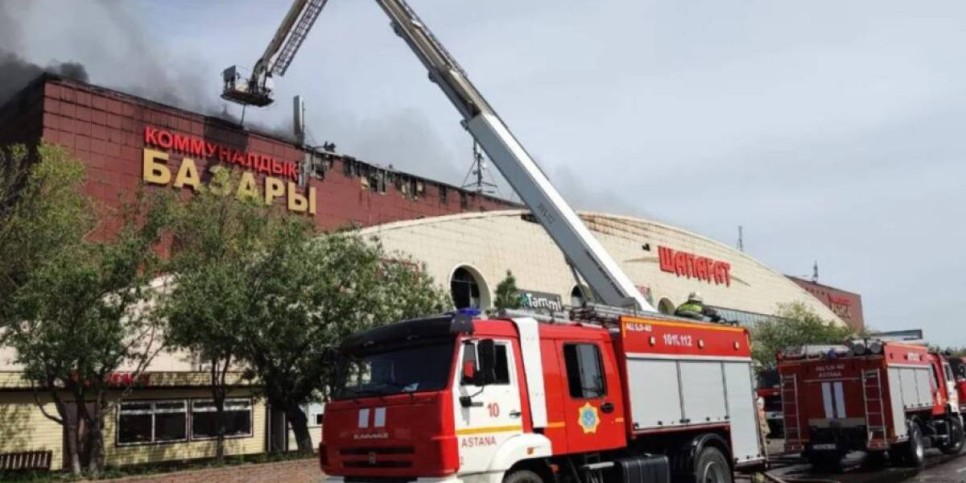 Елордада базар өртеніп жатыр