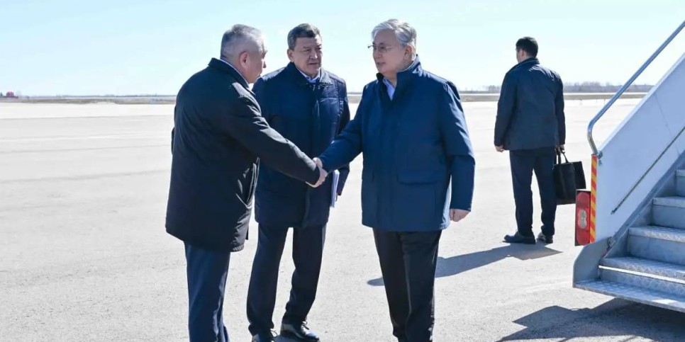 Президент су басқан Қызылжарға барды