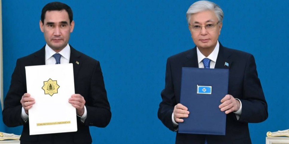 Қасым-Жомарт Тоқаев пен Сердар Бердімұхамедов Бірлескен мәлімдемеге қол қойды